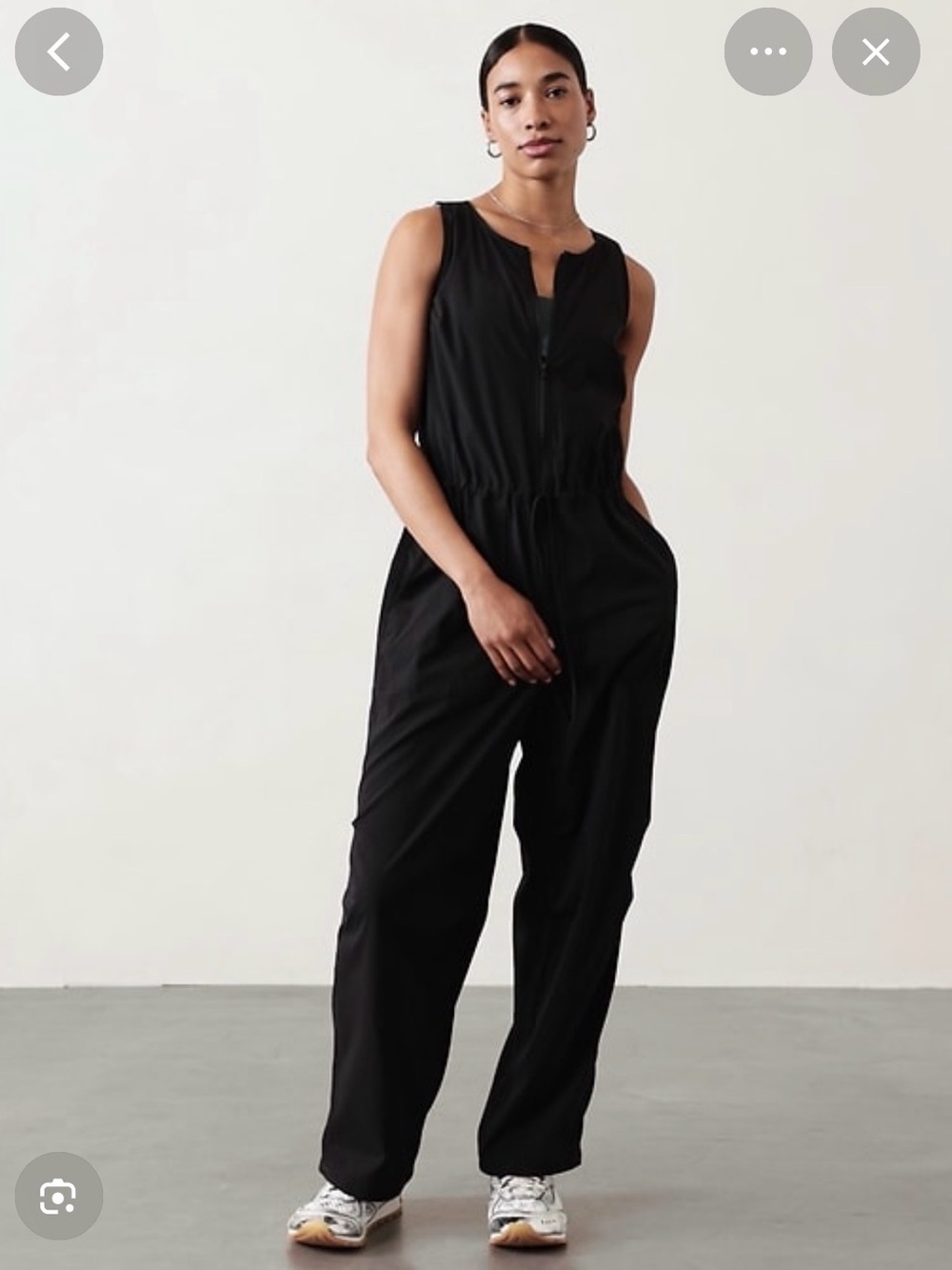 Athleta Black Utility Cargo Jumpsuit